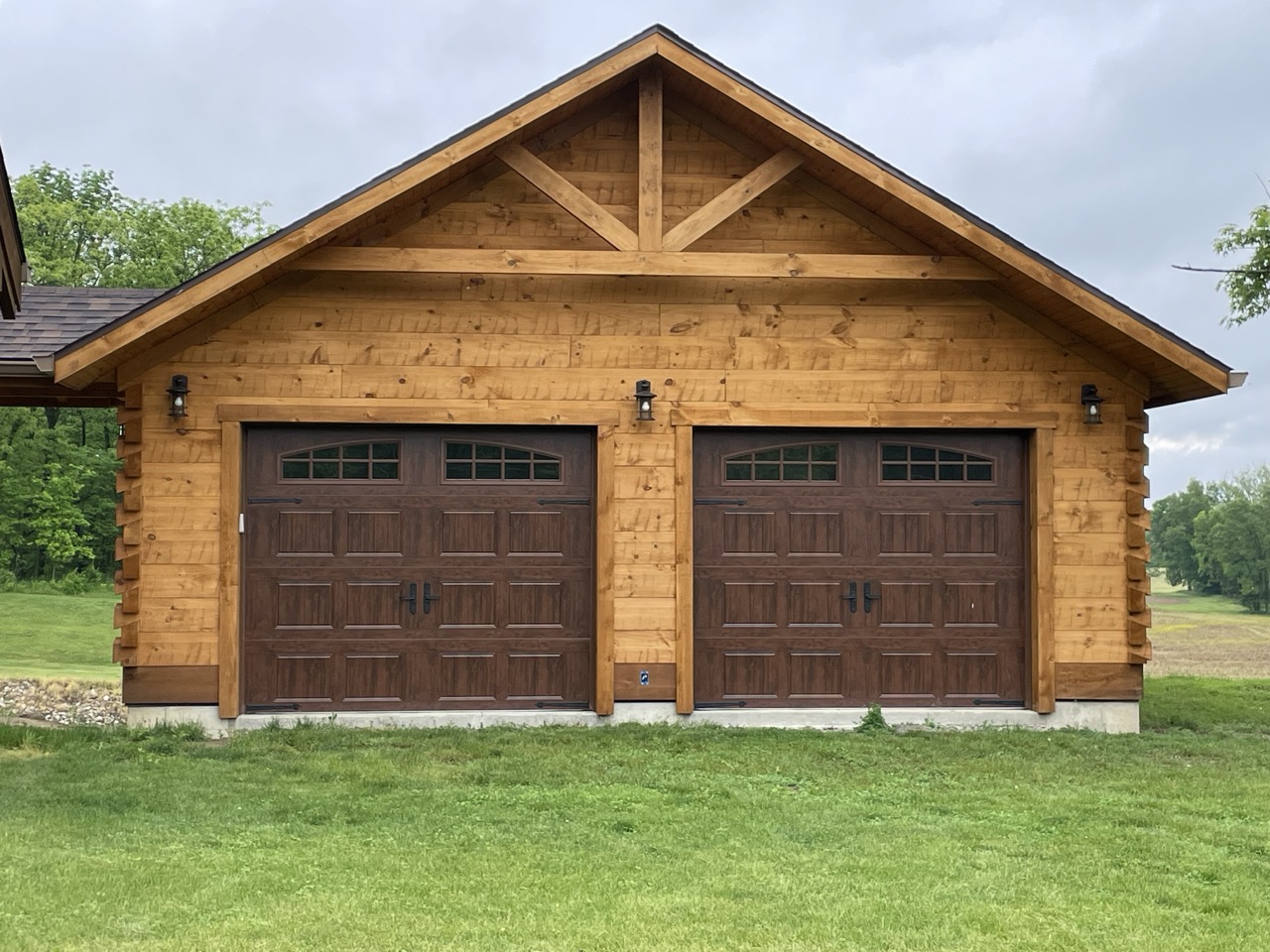 Brown Doors — Log Garage